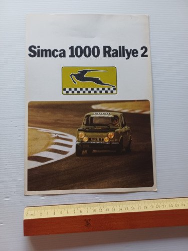 Simca 1000 Rallye 2 1973 depliant italiano originale