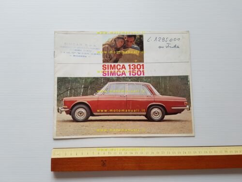 Simca 1301 - 1501 LS GLS 1967 depliant italiano originale