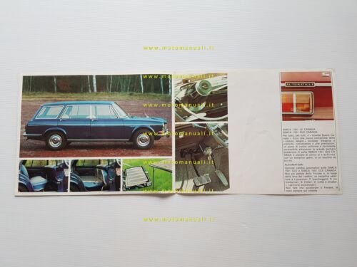 Simca 1301 - 1501 LS GLS 1967 depliant italiano originale