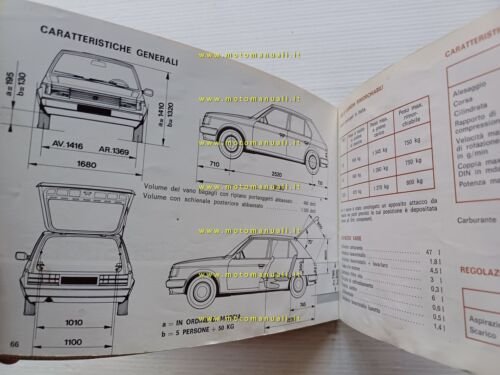 Simca Chrysler Horizon manuale uso manutenzione originale italiano