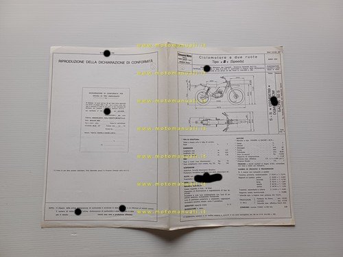 Siminini Speed S 50 5V Sachs 1976 scheda omologazione DGM …