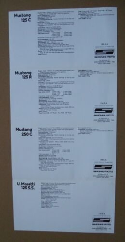 Simonini modelli Mustang 125 250 cross enduro 1979 depliant originale …