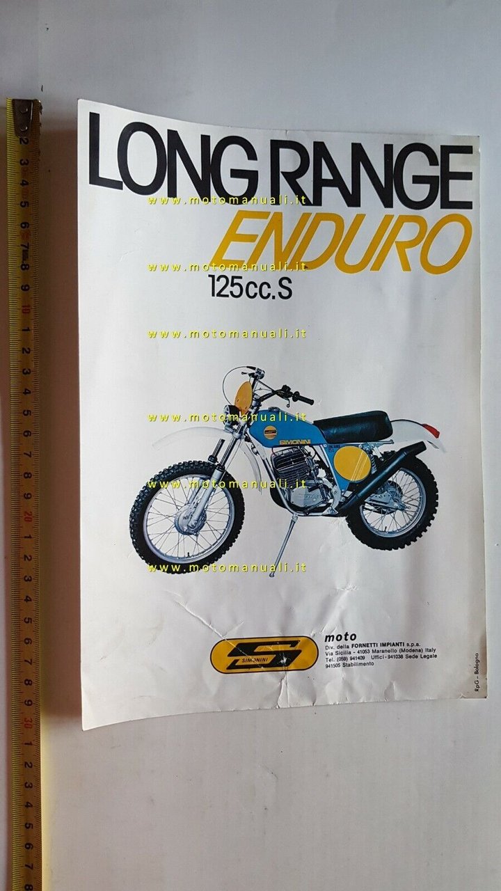 Simonini moto Long Range Enduro modelli R - S 1976 …