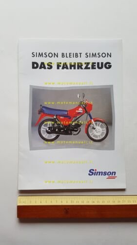 Simson produzione modelli 50 - 70 1993 depliant originale