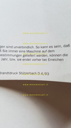 Simson produzione modelli 50 - 70 1993 depliant originale