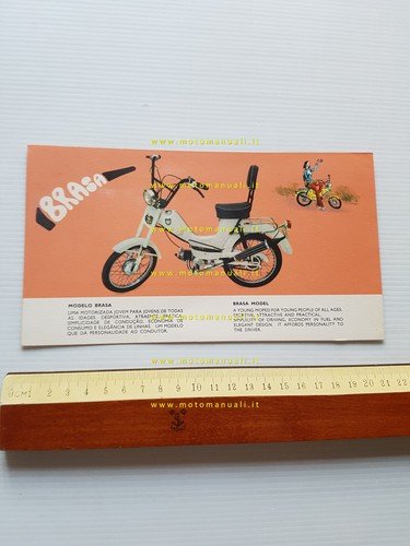 SIS Sachs 50 Brasa 1973 depliant originale testo portoghese inglese