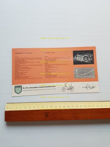 SIS Sachs 50 Brasa 1973 depliant originale testo portoghese inglese