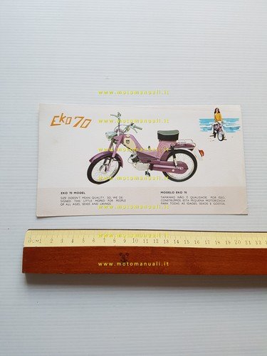 SIS Sachs 50 Eko 70 1972 depliant originale testo portoghese …