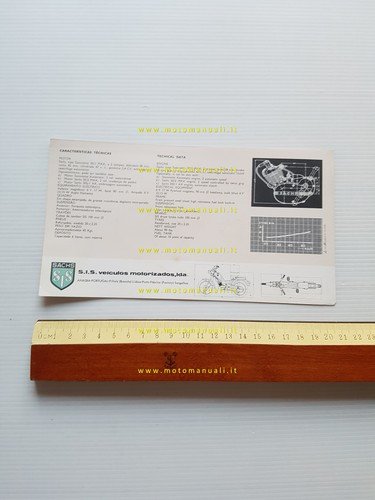 SIS Sachs 50 Eko 70 1972 depliant originale testo portoghese …