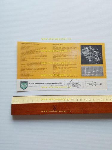 SIS Sachs 50 V5 Super 1968 depliant originale testo portoghese …