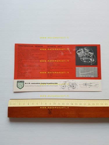 SIS Sachs 50 V5 Turismo 1973 depliant originale testo portoghese …