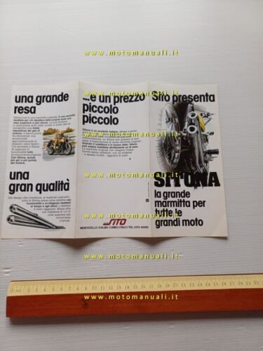 SITO Sitona marmitta moto depliant italiano originale