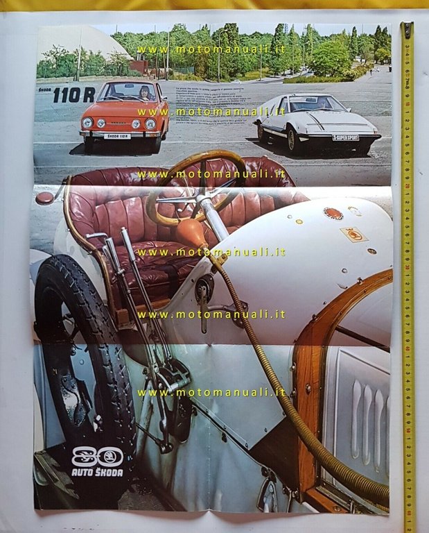 Skoda 100-100 L-110 L\LS\R depliant italiano anni 70 auto originale …