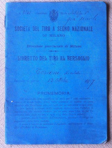 Società Tiro a Segno Nazionale - Libretto tiro al bersaglio …