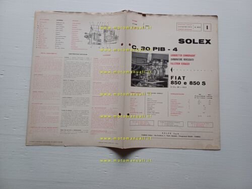 Solex carburatore C.30 PIB 4 Fiat 850 - 850 S …