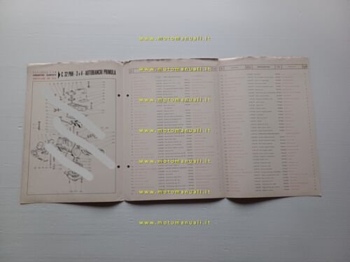 Solex carburatore C.32 PHH Autobianchi Primula-Coup 1969 catalogo ricambi