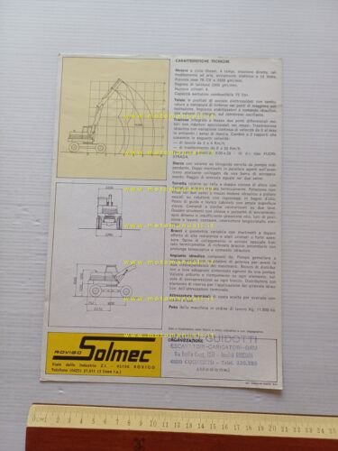 Solmec S 3004 caricatore gommato anni 70 depliant originale