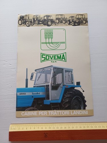 SOVEMA cabine per trattori Landini 1982 depliant originale italiano