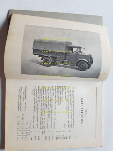 SPA Fiat Autocarro mod. 38 R 1937 manuale uso manutenzione …