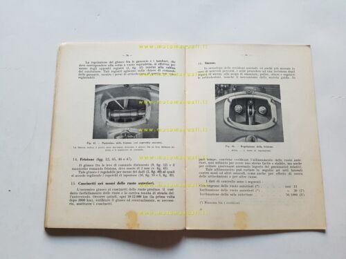 SPA Fiat Autocarro mod. 38 R 1937 manuale uso manutenzione …