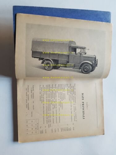 SPA Fiat Autocarro mod. 38 R-RA 1940 manuale uso manutenzione …