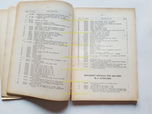 SPA Fiat Autocarro mod. 38 R-RA 1943 manuale uso manutenzione …