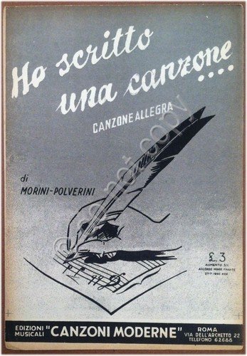 Spartito - Ho scritto una canzone - Morini - Polverini … | Immagine principale