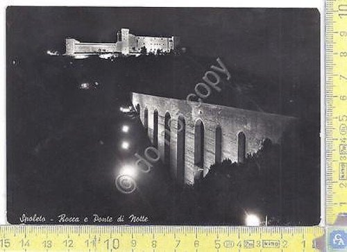 Spoleto - Rocca e Ponte - by night - '50s | Immagine principale