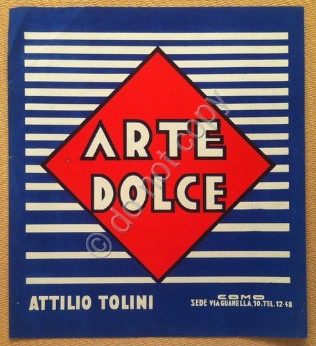Stampa pubbicitaria - Arte Dolce - Attilio Tolini - Como …