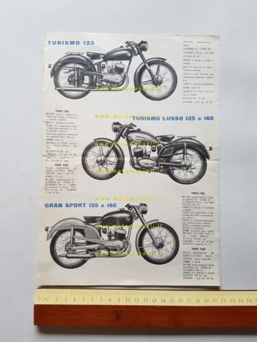 Sterzi 125-Turismo Lusso\Gran Sport 125-160 1951 depliant originale italiano