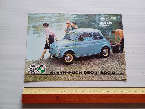Steyr Puch 500 D - 650 T 1963 depliant originale …