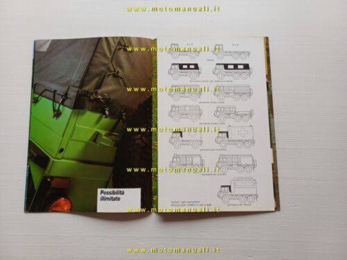 Steyr-Puch Pinzgauer Turbo Diesel 4x4 6x6 1986 depliant italiano originale
