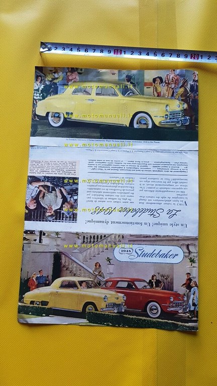 Studebaker catalogo produzione auto modelli 1948 depliant originale brochure