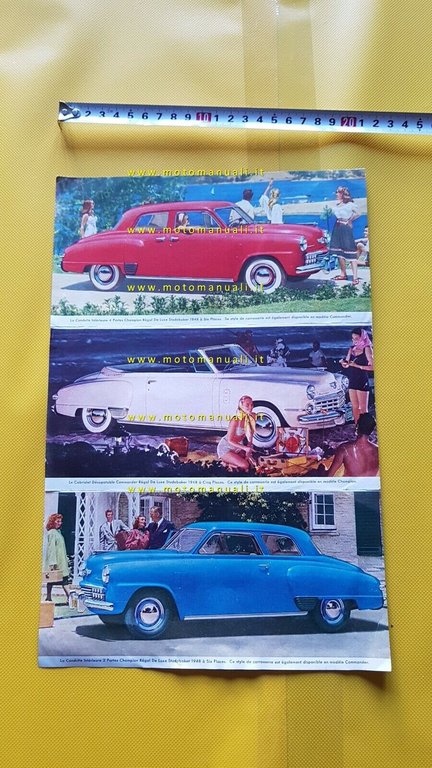 Studebaker catalogo produzione auto modelli 1948 depliant originale brochure