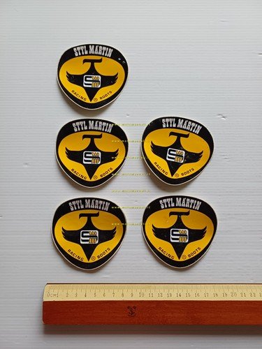 Styl Martin stivali moto lotto 5 adesivi anni 70 originali