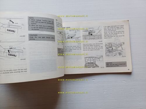 SUBARU 1300 - 1600 - 1800 1982 manuale uso manutenzione …