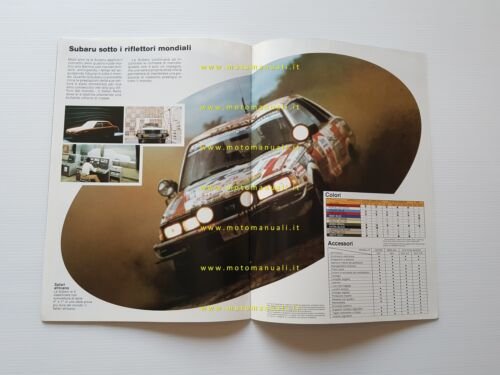 Subaru 4WD produzione modelli 1984 depliant pubblicitario originale italiano