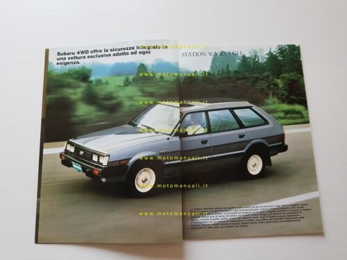 Subaru 4WD produzione modelli 1984 depliant pubblicitario originale italiano