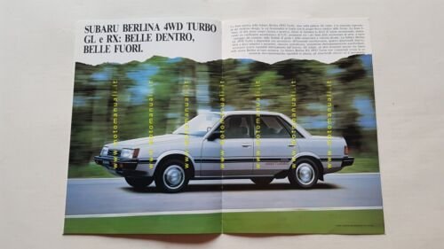 SUBARU modelli 4WD Turbo 1985 depliant originale italiano auto brochure