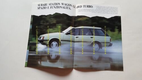 SUBARU modelli 4WD Turbo 1985 depliant originale italiano auto brochure