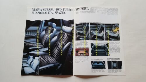 SUBARU modelli 4WD Turbo 1985 depliant originale italiano auto brochure