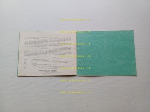 Sunbeam S7 - S8 1952 depliant inglese originale