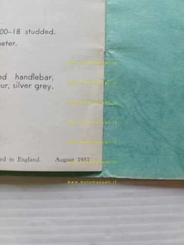 Sunbeam S7 - S8 1952 depliant inglese originale