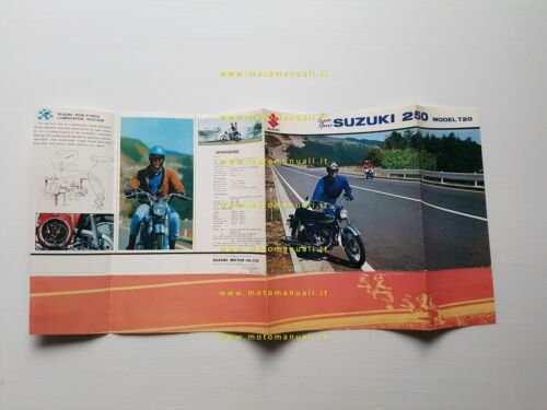 Suzuki 250 T20 Supersport 1967 depliant originale inglese
