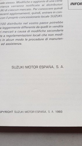 Suzuki AH 100 SCOOTER 1993 manuale officina ITALIANO originale workshop …