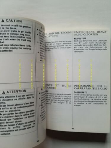 SUZUKI AH 50 Address 1992 manuale uso manutenzione ITALIANO originale