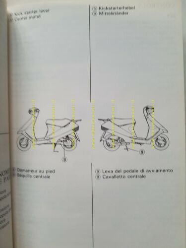 SUZUKI AH 50 Address 1992 manuale uso manutenzione ITALIANO originale
