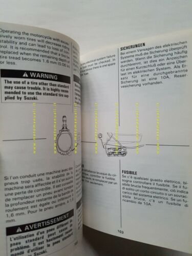 SUZUKI AH 50 Address 1992 manuale uso manutenzione ITALIANO originale