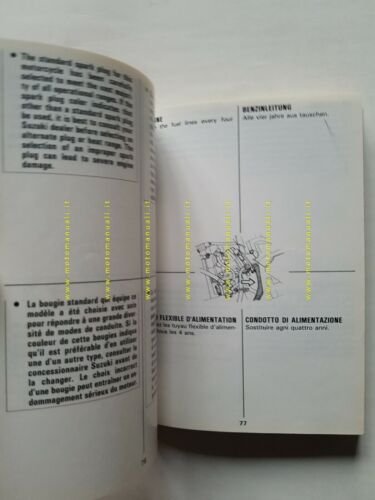 SUZUKI AH 50 Address 1992 manuale uso manutenzione ITALIANO originale
