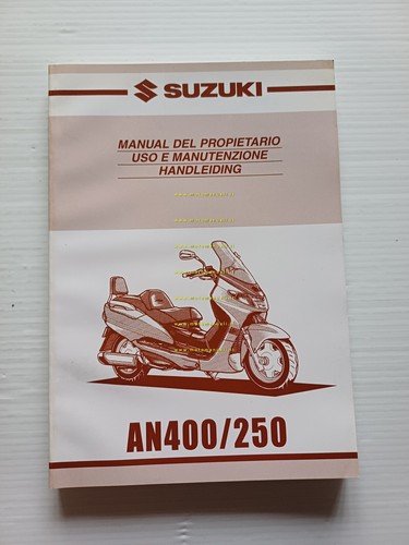 Suzuki Burgman AN 400 - 250 2000 manuale uso manutenzione …